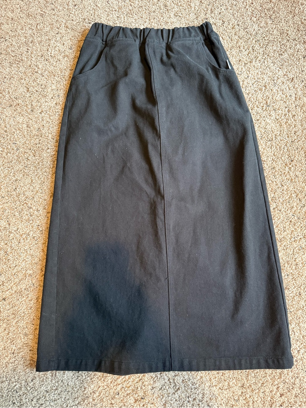 Le Bon Shoppe Black Denim Midi/Maxi Skirt